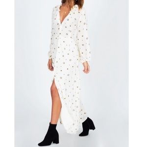 Amuse Society Cream Floral Print Bel Air Maxi Dress